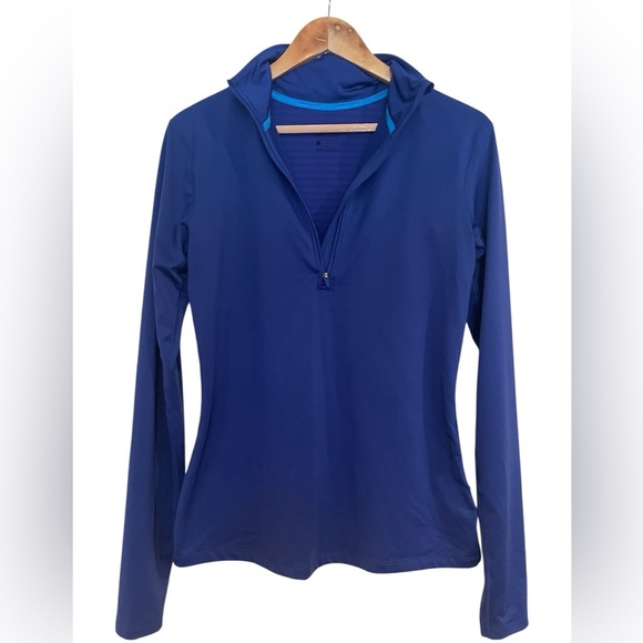 Nike Women's Royal Blue Half-Zip Pullover Size Large - Picture 1 of 5